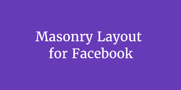 Masonry Layout for Facebook